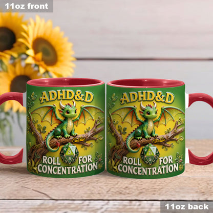 ADHD&D - Personalized DD Lover Accent Mug