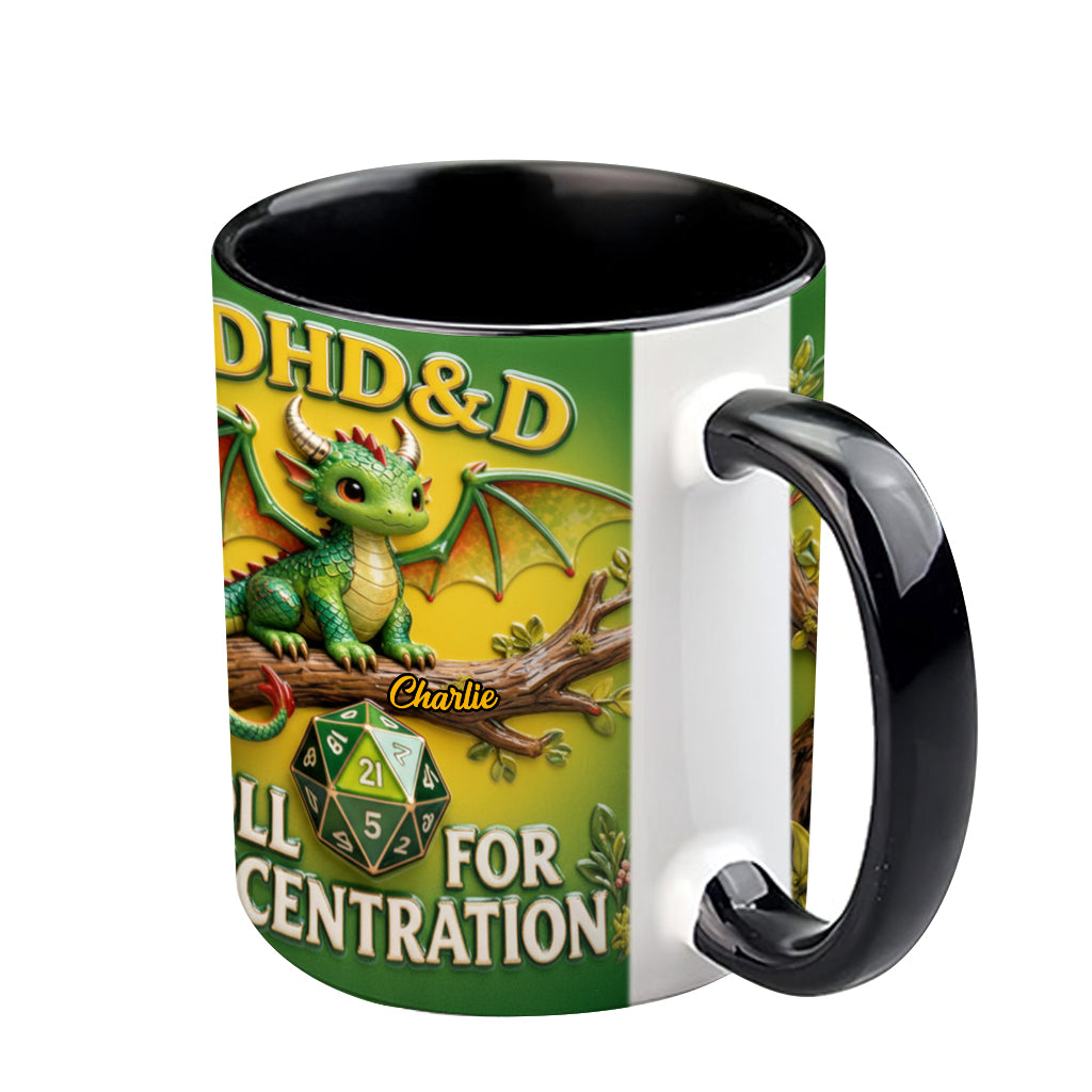 ADHD&D - Personalized DD Lover Accent Mug