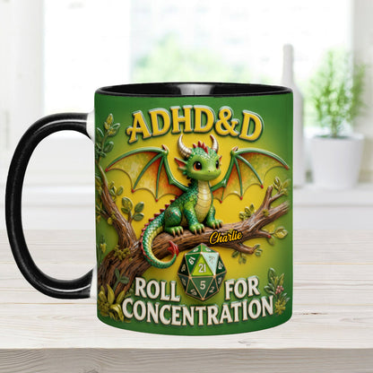 ADHD&D - Personalized DD Lover Accent Mug