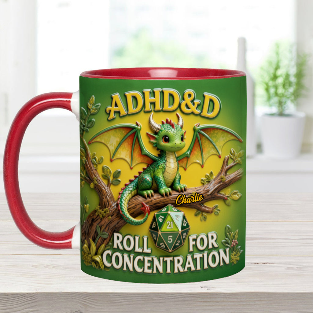ADHD&D - Personalized DD Lover Accent Mug