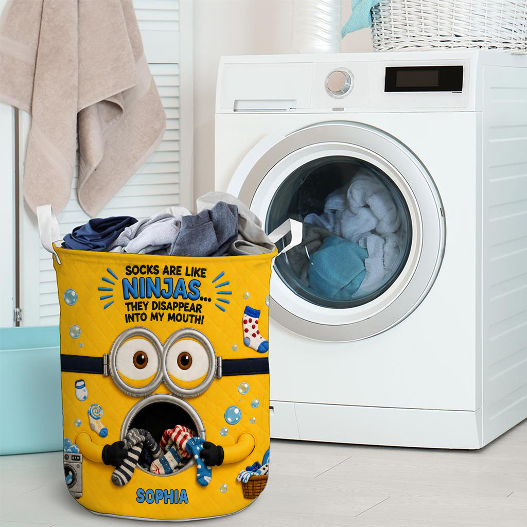 Missing Socks Yellow Monster - Personalized Storage Basket