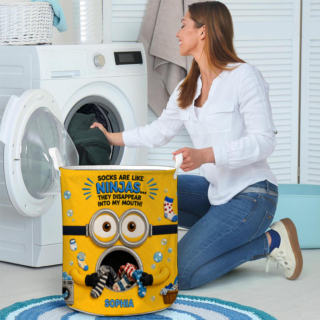 Missing Socks Yellow Monster - Personalized Storage Basket