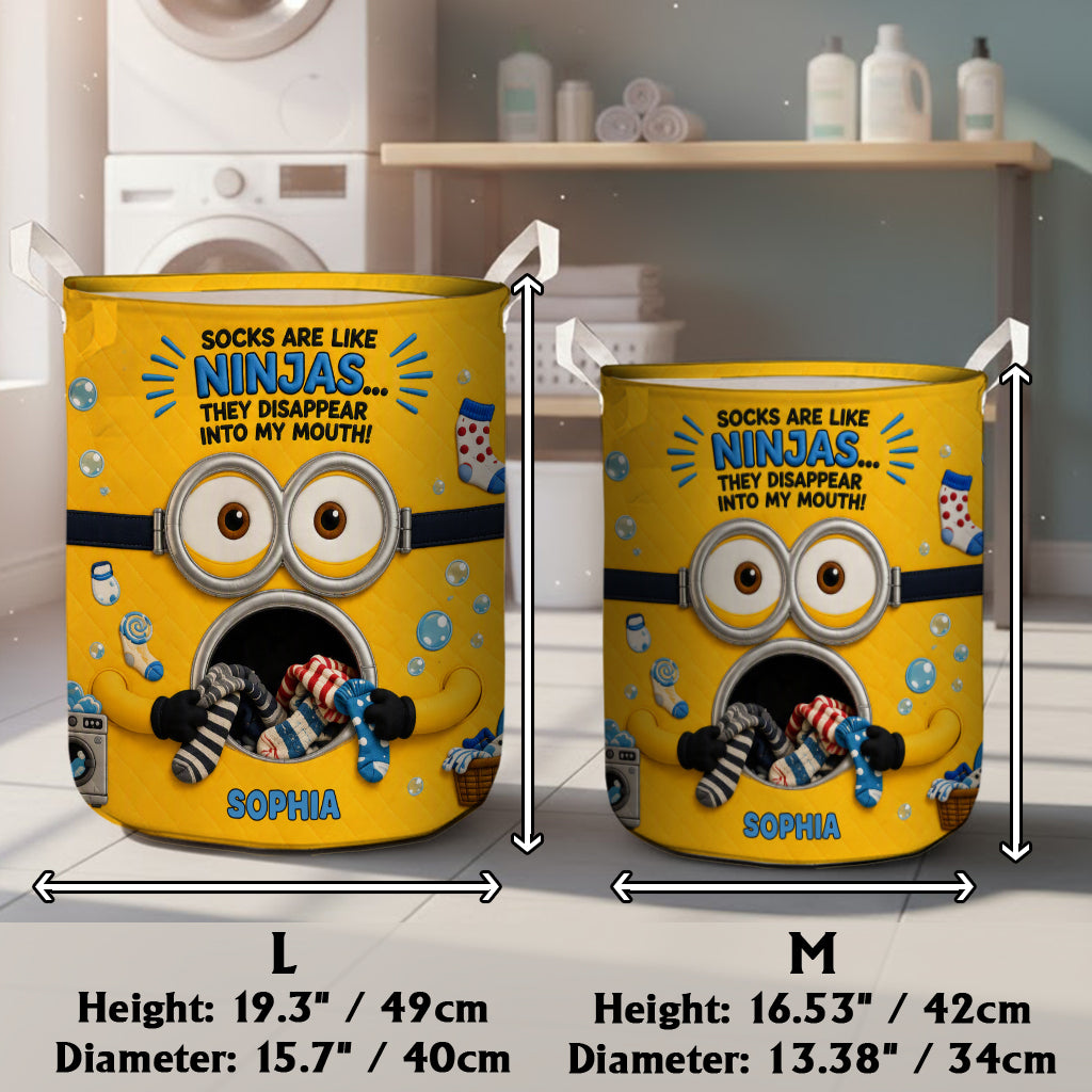 Missing Socks Yellow Monster - Personalized Storage Basket