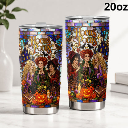 Halloween Is Coming - Personalized Three Witches Tumbler
