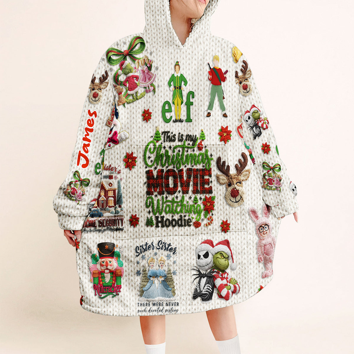 Hallmark Christmas Movie Watching - Personalized Blanket Hoodie