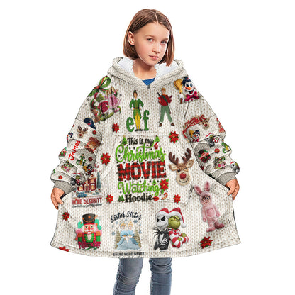 Hallmark Christmas Movie Watching - Personalized Blanket Hoodie