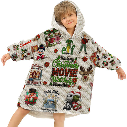 Hallmark Christmas Movie Watching - Personalized Blanket Hoodie