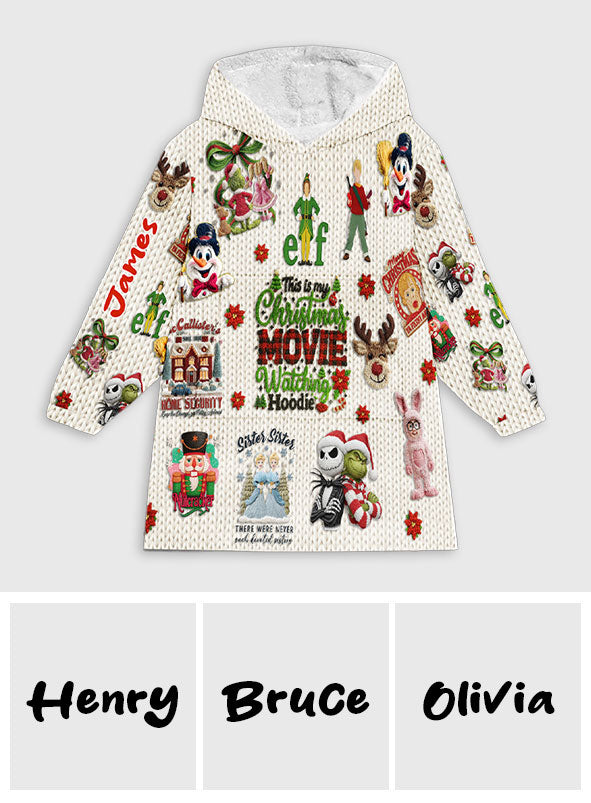 Hallmark Christmas Movie Watching - Personalized Blanket Hoodie