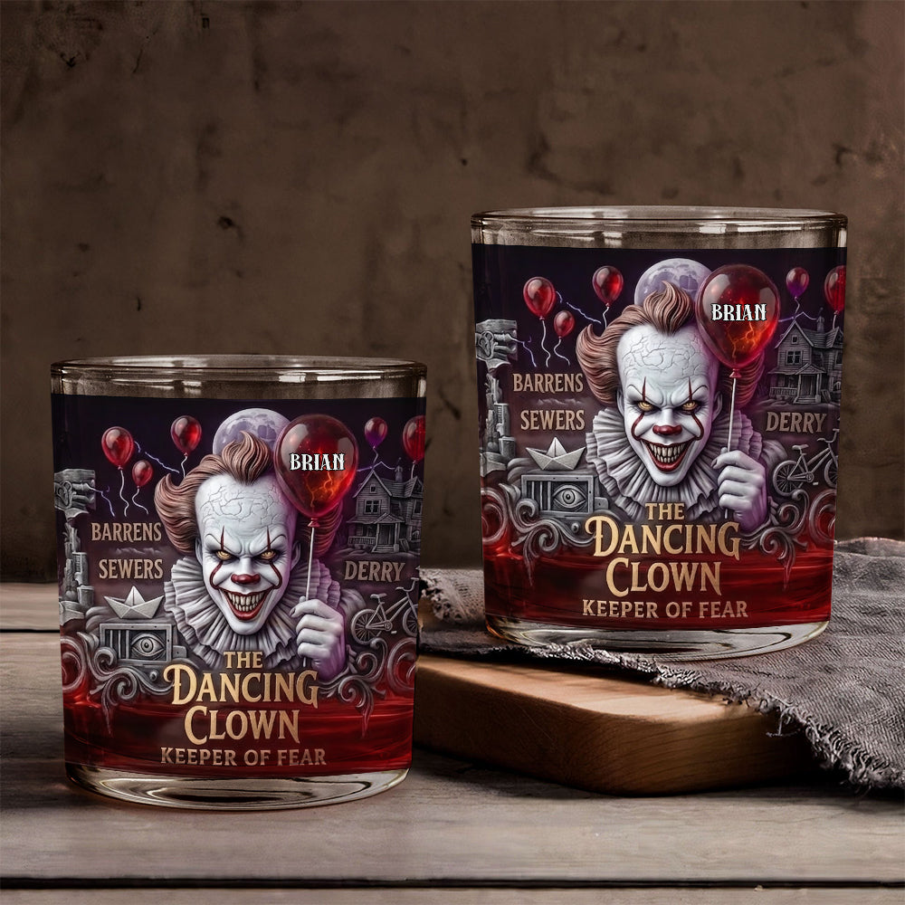 Silent Nightmare - Personalized Horror Character Whiskey Glass