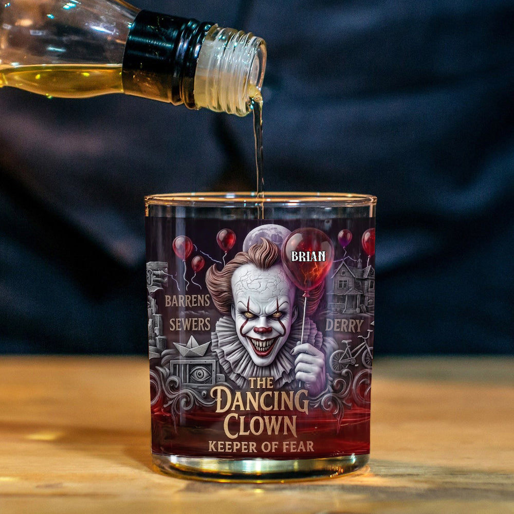 Silent Nightmare - Personalized Horror Character Whiskey Glass