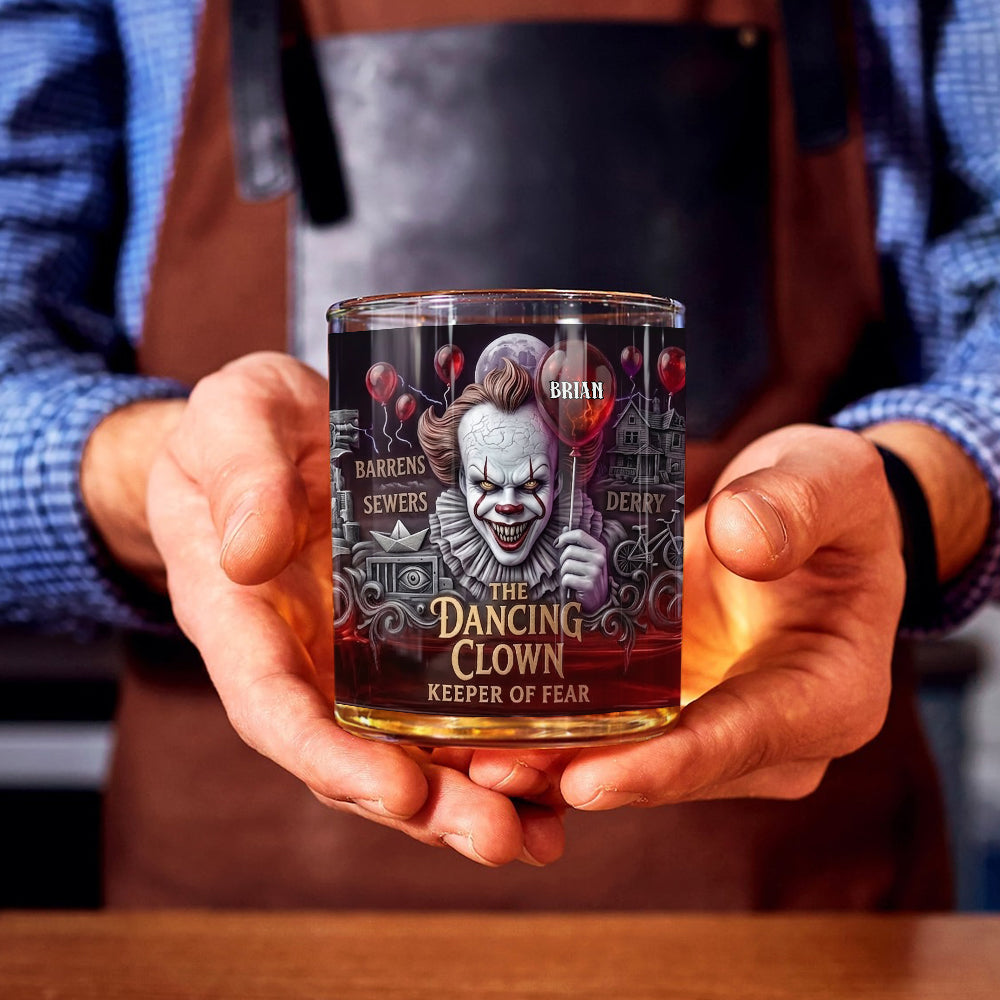 Silent Nightmare - Personalized Horror Character Whiskey Glass