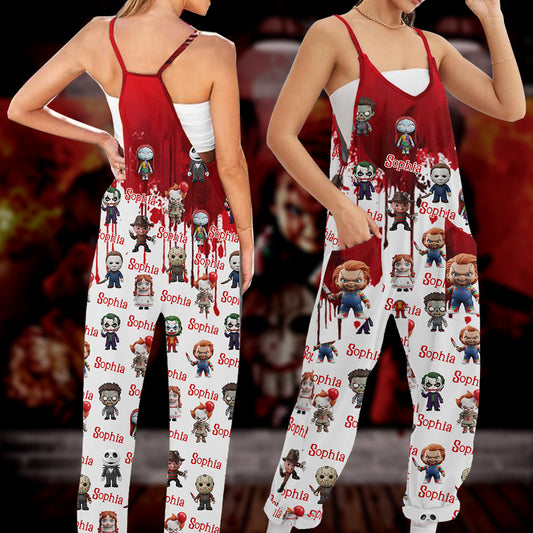 Scary Halloween - Personalized Horror Character Loose-Fit Overalls/ Rompers