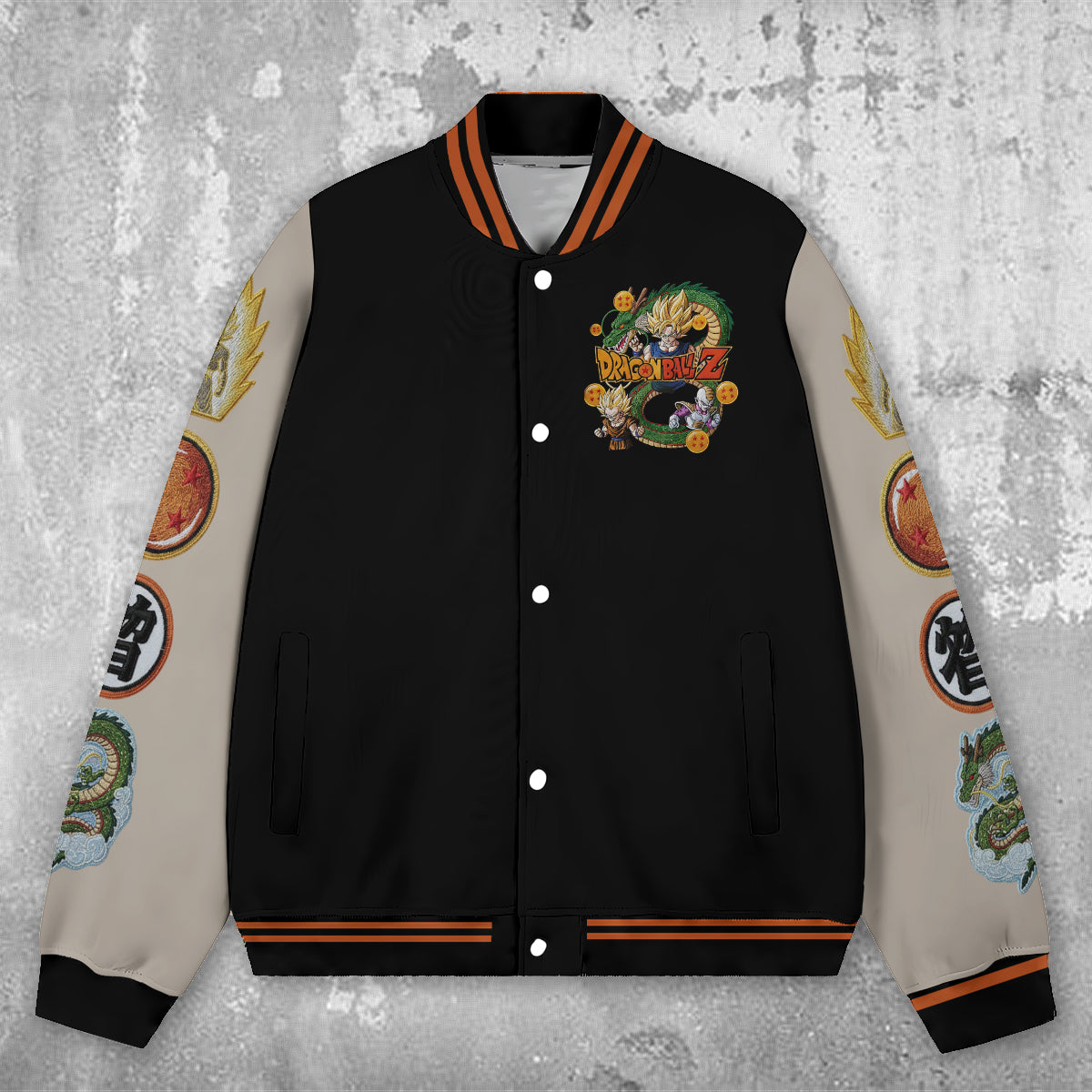 Strong Dragon - Personalized Seven Balls Varsity Jacket