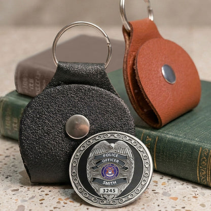 Make It Home Safe I Need You - Personalized Police Officer Pocket Coin Keychain