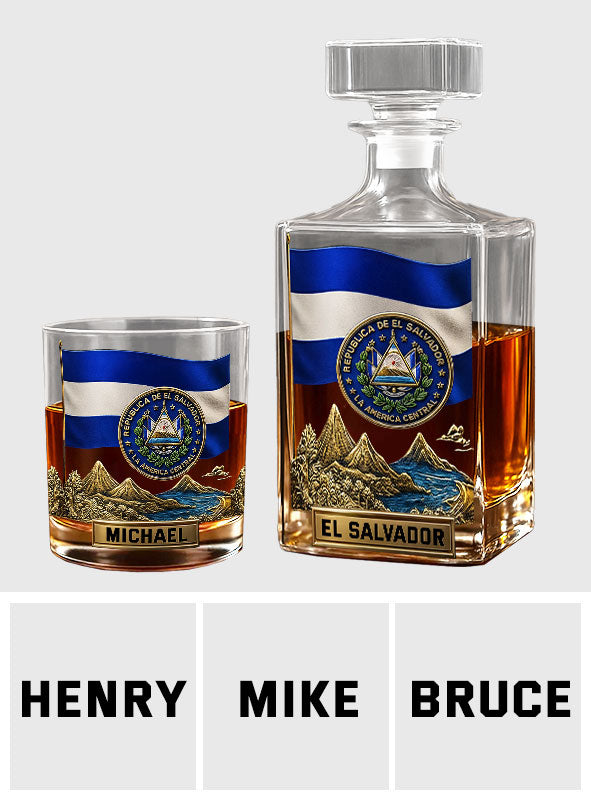 Dios, Unión, Libertad - Personalized Expats Whiskey Decanter Set