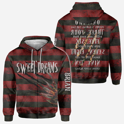 One Two Mirror Text - Personalized Sweet Dreams All Over Shirt