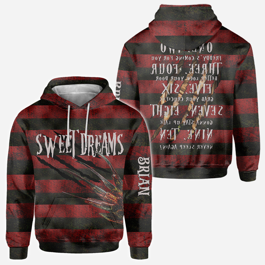 One Two Mirror Text - Personalized Sweet Dreams All Over Shirt