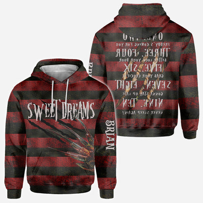 One Two Mirror Text - Personalized Sweet Dreams All Over Shirt