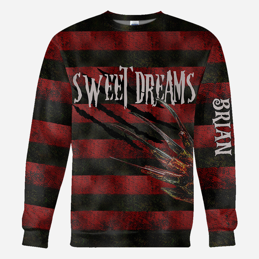 One Two Mirror Text - Personalized Sweet Dreams All Over Shirt