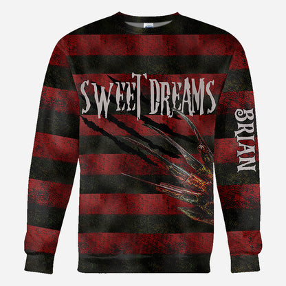 One Two Mirror Text - Personalized Sweet Dreams All Over Shirt
