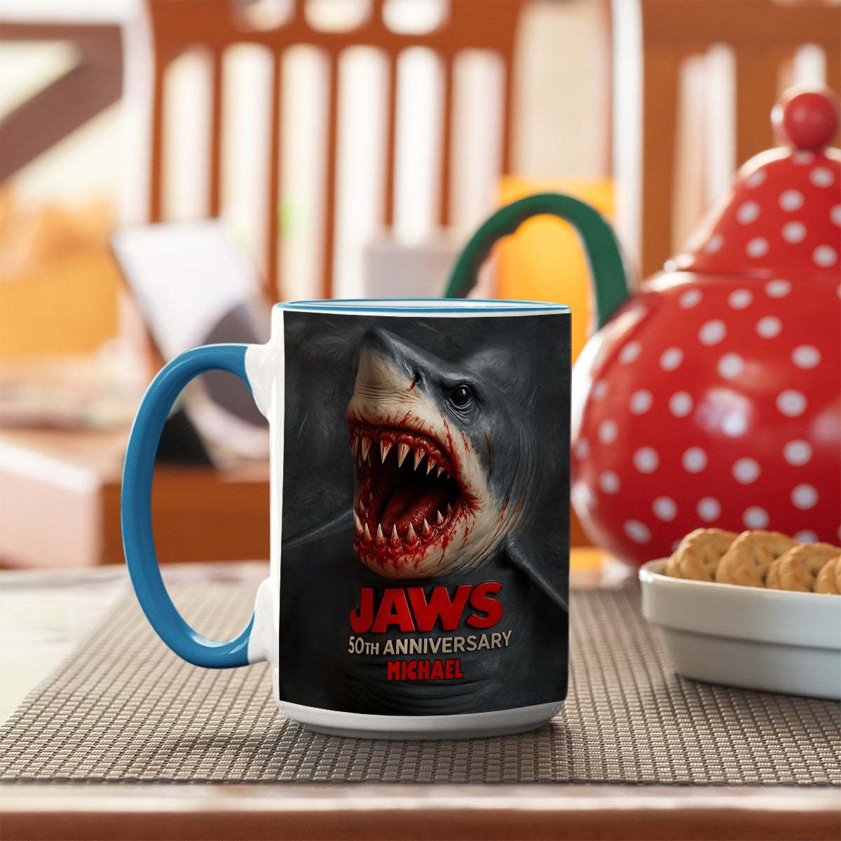 The Shark - Personalized Bottom Printed Accent Mug