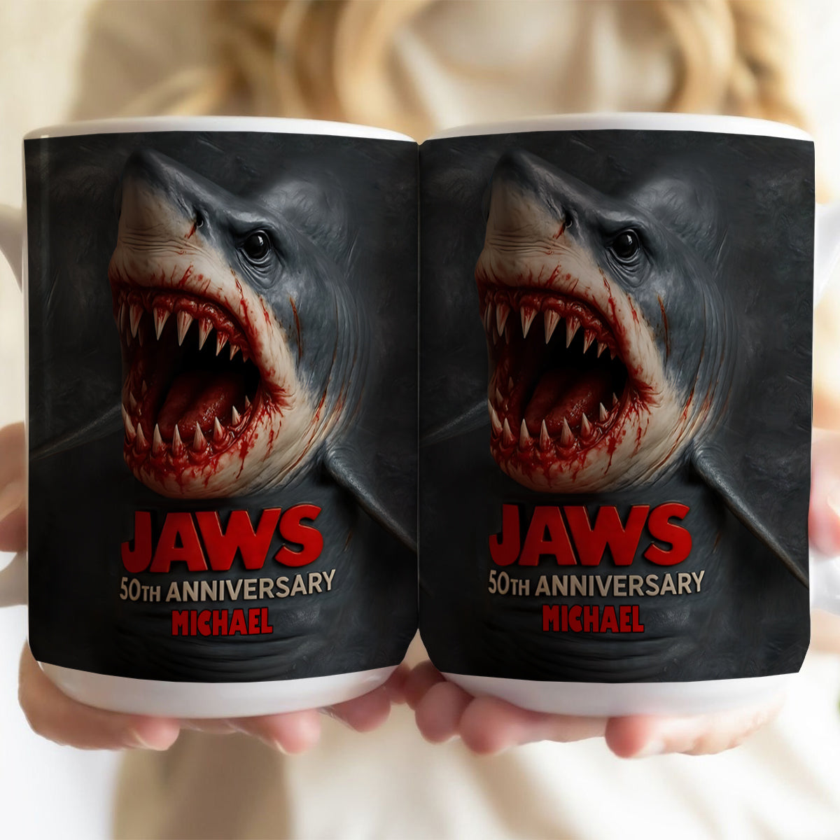 The Shark - Personalized Bottom Printed Accent Mug