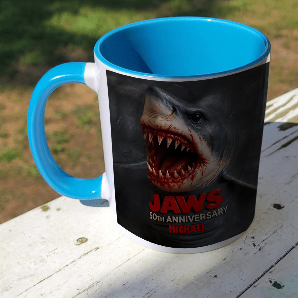 The Shark - Personalized Bottom Printed Accent Mug