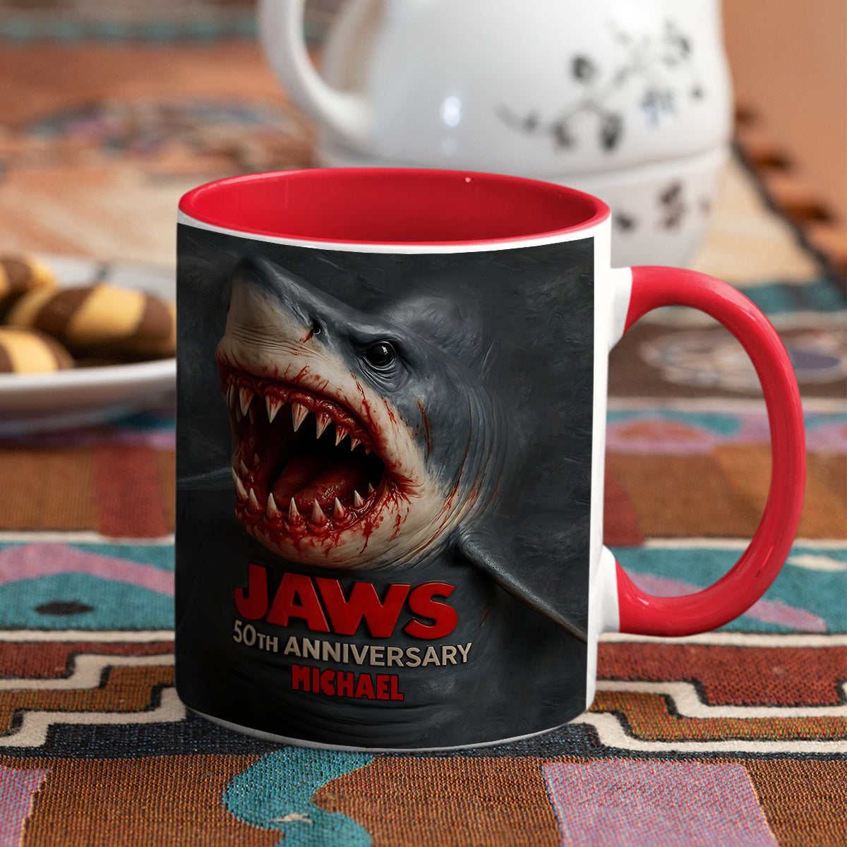 The Shark - Personalized Bottom Printed Accent Mug