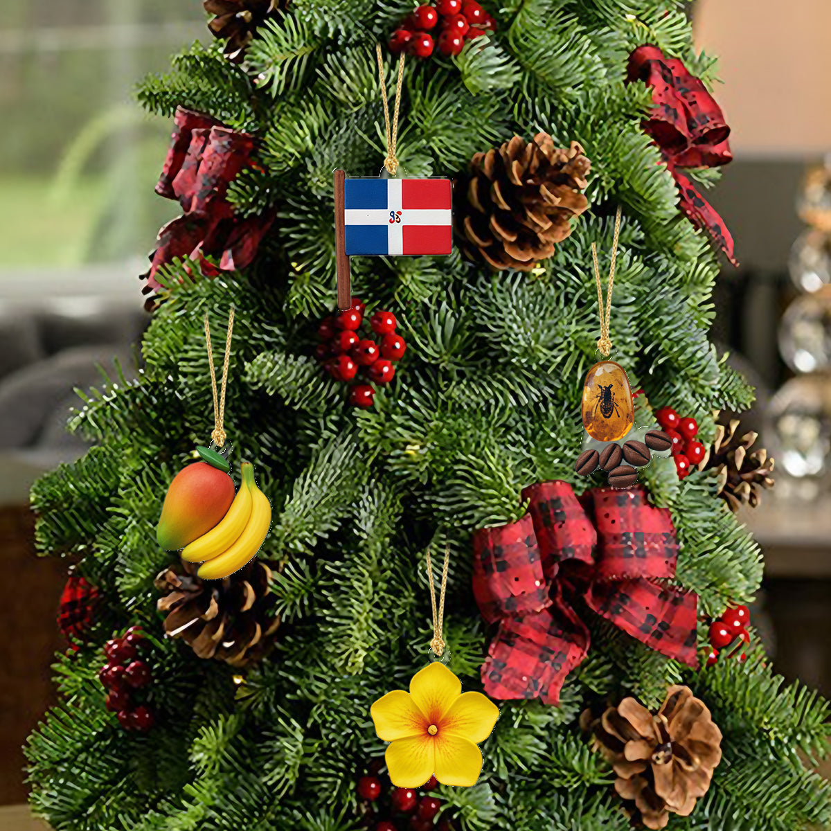 Dominican Republic Advent Calendar 2025 - Personalized Expats Advent Calendar With Ornaments