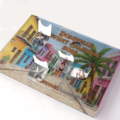 Dominican Republic Advent Calendar 2025 - Personalized Expats Advent Calendar With Ornaments