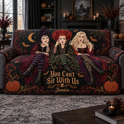 You Can't Sit With Us - Personalized Horror Character Quilted Sofa/Couch Cover