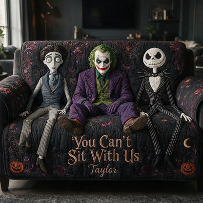 You Can't Sit With Us - Personalized Horror Character Quilted Sofa/Couch Cover