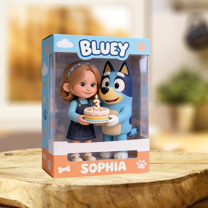 Custom Any Photo - Personalized Blue Dog Custom Shaped Acrylic Plaque