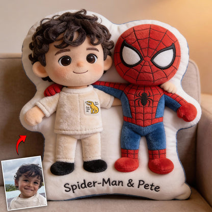 Spider Friend - Personalized Spider Faux Fur Shaped Pillow