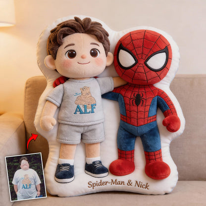 Spider Friend - Personalized Spider Faux Fur Shaped Pillow
