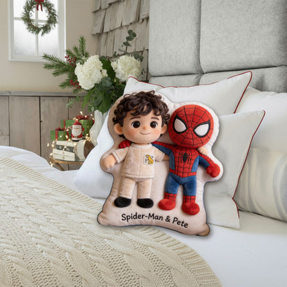 Spider Friend - Personalized Spider Faux Fur Shaped Pillow