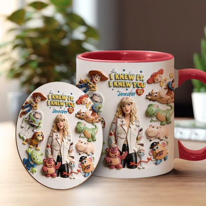 The Fifth Story Of Toys - Personalized Toy Story Accent Mug & Coaster