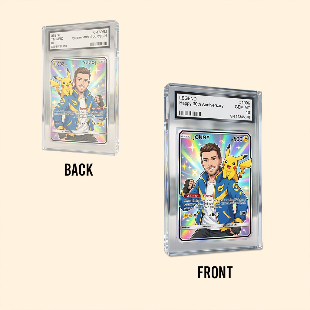 Custom Graded Slab From Any Photo - Personalized Monster Trainer Custom Shaped Acrylic Plaque