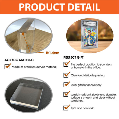 Custom Graded Slab From Any Photo - Personalized Monster Trainer Custom Shaped Acrylic Plaque