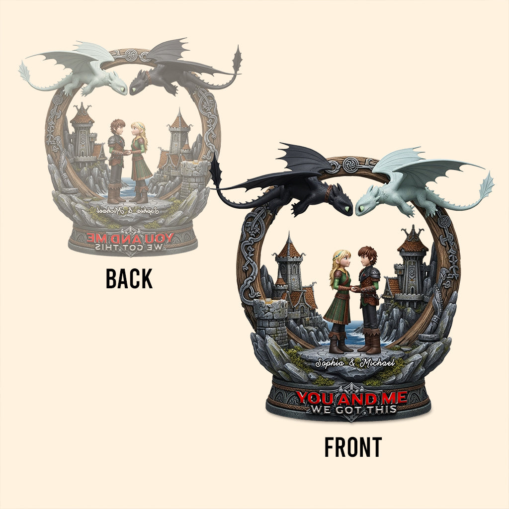 We Got This, Dragon Riders Couple - Personalized Couple Custom Shaped Acrylic Plaque