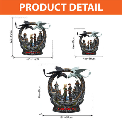 We Got This, Dragon Riders Couple - Personalized Couple Custom Shaped Acrylic Plaque