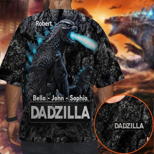 Dadzilla - Personalized Giant Monster All Over Shirt