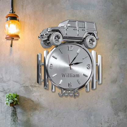 Metallic Off-Road Car - Personalized Car LED Light Wall Clock