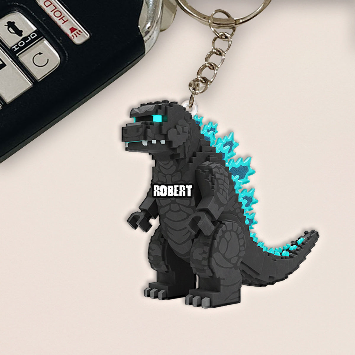 Atomic Bomb Creature - Personalized Giant Monster Keychain