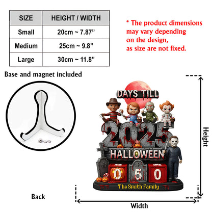 Halloween Countdown - Personalized Horror Character Interchangeable Plaque