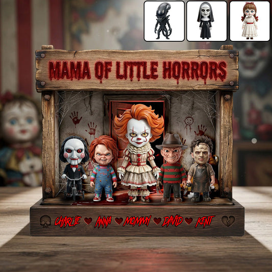Mama Of Little Horrors - Personalized Horror Character Custom Shaped Acrylic Plaque