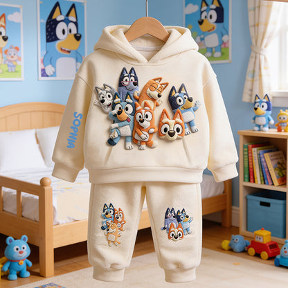 Blue Friend - Personalized Bluey Kid Hoodie & Kid Jogger Sweatpants