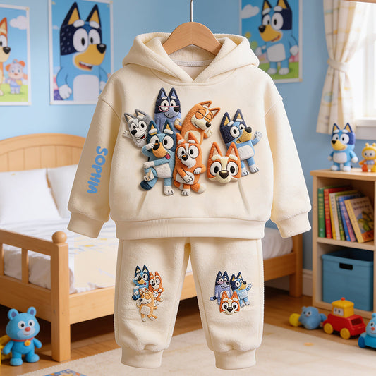 Blue Friend - Personalized Bluey Kid Hoodie & Kid Jogger Sweatpants