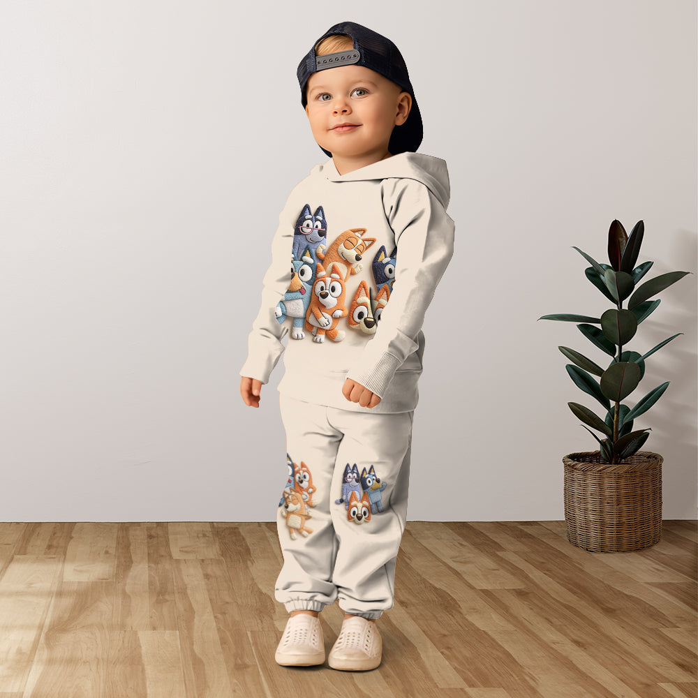 Blue Friend - Personalized Bluey Kid Hoodie & Kid Jogger Sweatpants
