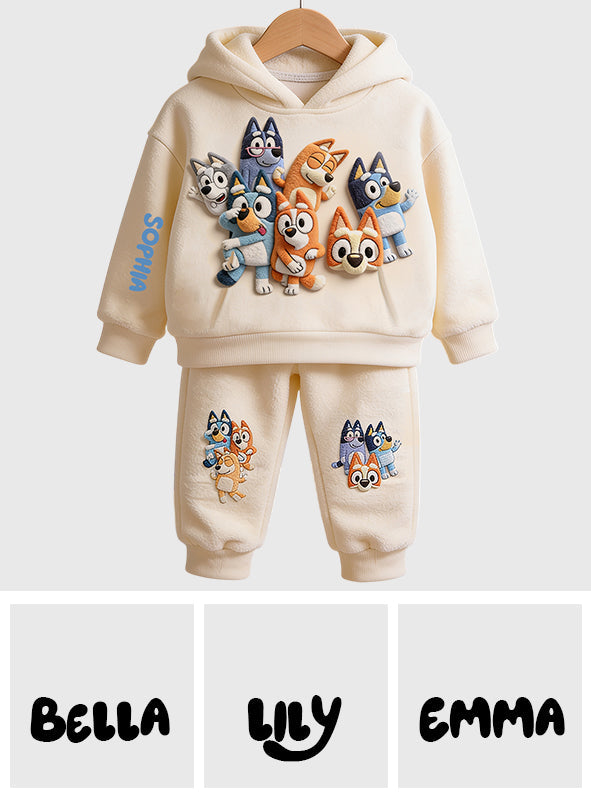 Blue Friend - Personalized Bluey Kid Hoodie & Kid Jogger Sweatpants